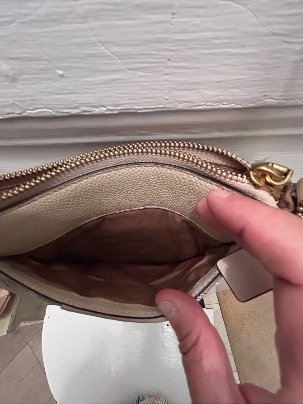 NWT! COACH Signature Jacquard Kitt Stone Ivory Messenger Crossbody Bag